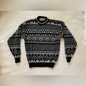 Vintage 80’s McGregor Acrylic Sweater Geometric Knit M